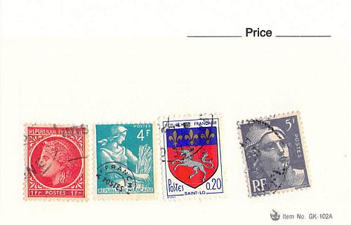 France 4 different of 4 total stamps included (SC0_258)