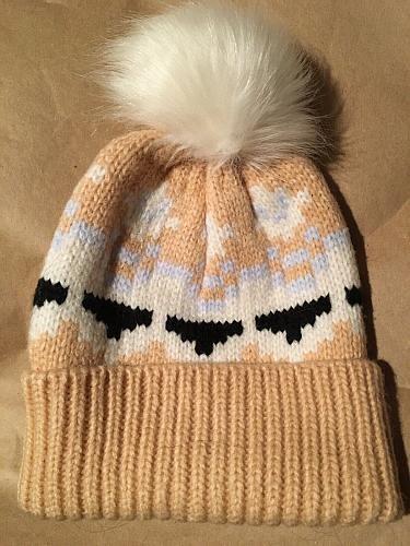 Lucky Brand Fair Isle Pompom Beanie NWT