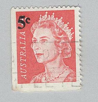 Australia QE 2 orange 5 over print Used (BP90009)