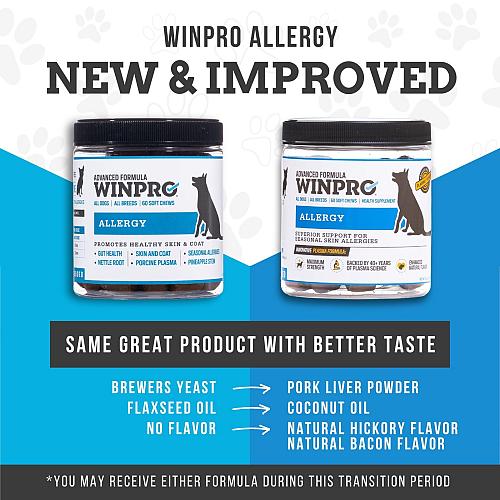 WINPRO Dog Allergy Relief Chews – Plasma-Powered Soft Chews for Dogs – Grain-...