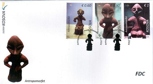 Kosovo Stamps 2024. Anthropomorphs. Archeology. FDC MNH