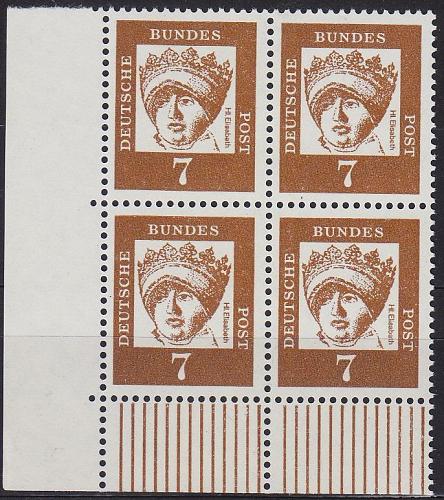 GERMANY BUND [1961] MiNr 0348 x UR W ( **/mnh ) [01] 4er Eckrand