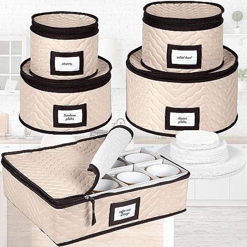 China Storage Containers 5-Piece Set Moving Boxes for Dinnerware Glasses Plat...