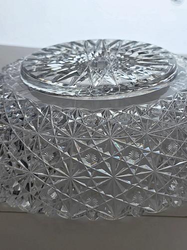 ABP cut glass bowl American Brilliant Russian tg