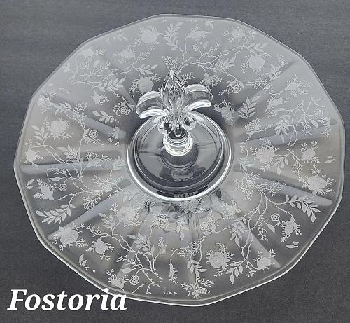 Fostoria Fairfax serving dish Chintz