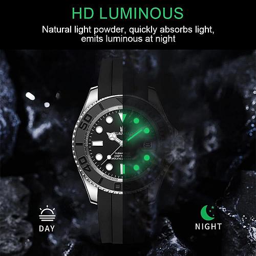 GUANHAO Men's Automatic Mechanical Diving Watch， 40mm Luminous Dial， 100M Wat...