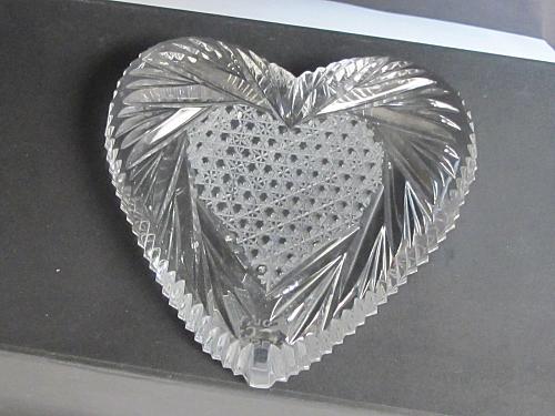 Hand Cut 24% lead crystal heart Paperweight signed Peter ORourke
