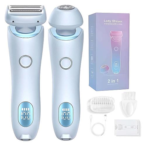 Electric Razor for Women LAVERNER 2 In 1 Glide Pro 3.0 Painless Shaver Bikini...