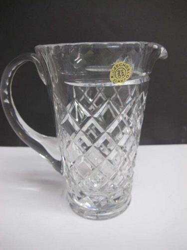 Cut glass Pitcher czechoslovakia lead crystal