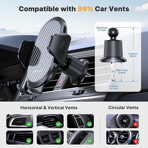 Miracase Phone Holders for Your Car with Metal Hook Clip Air Vent Cell Phone ...