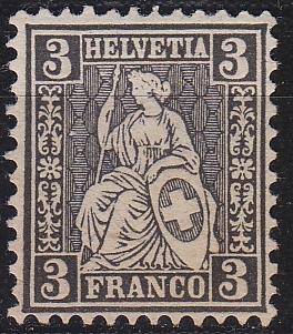 SCHWEIZ SWITZERLAND [1862] MiNr 0021 ( oG/no gum )