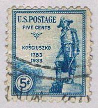 U.S. 734 Used Kosciuszko 1 1933 (BP53103)