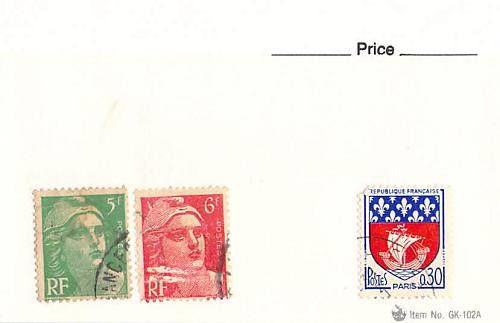 France 3 different of 3 total stamps included (SC0_333)