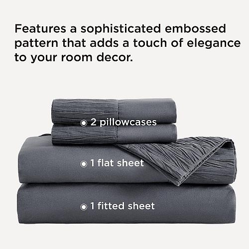 Bedsure Queen Sheet Set - 4 Pieces Soft Queen Size Sheets - Breathable & Cool...