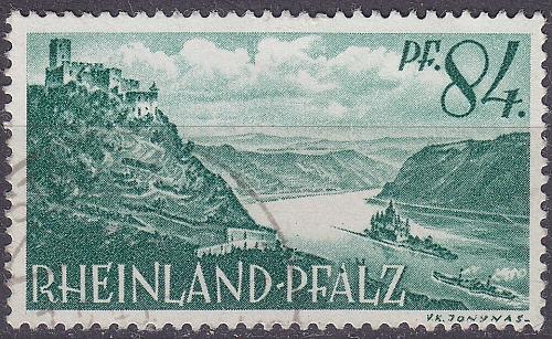GERMANY Alliiert Franz. Zone [RheinlPfalz] MiNr 0014 yv ( O/used )