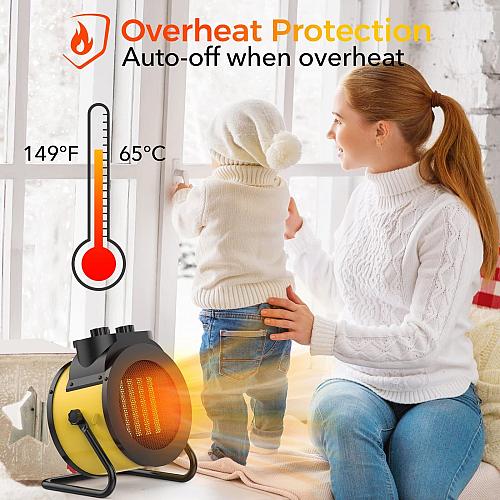 Elevoke Space Heaters for Indoor Use 1500W PTC Electric Heater with 90°Adjust...