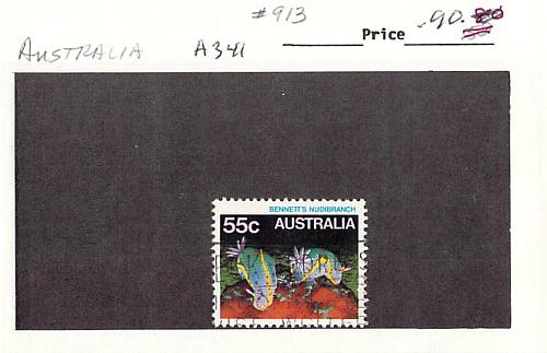 Australia 913 Used Nudibranch fish 1984 (SC0_699)