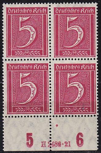 GERMANY REICH [1921] MiNr 0158 HAN ( **/mnh ) [01] 4er