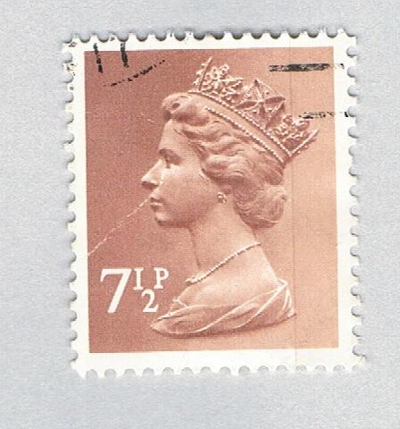 Great Britain MH63 Used QEII chocolate 7.5p 1 1971 (BP72417)
