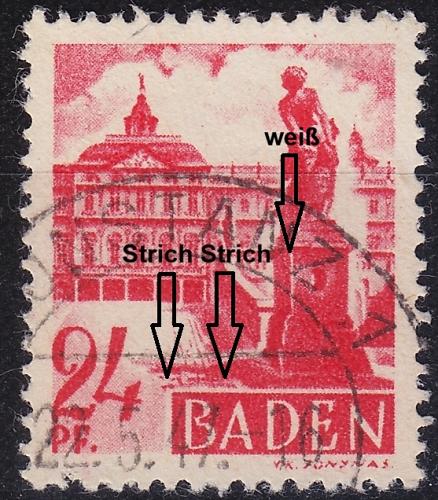 GERMANY Alliiert Franz. Zone [Baden] MiNr 0008 vv II ( O/used ) [02]