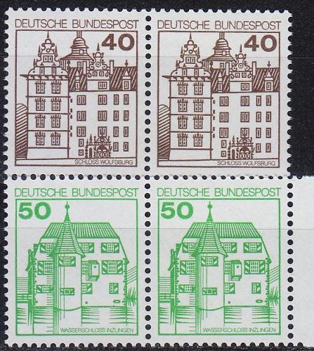 GERMANY BUND [1980] MiNr 1037-38 2er ( **/mnh ) Bauwerke Eckrand