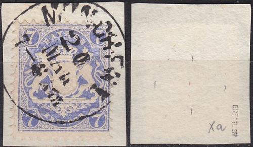 GERMANY Bayern Bavaria [1870] MiNr 0025 X a ( O/used ) [02] Briefst&uuml;ck