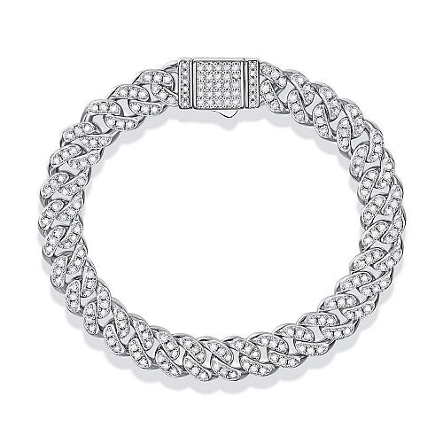 Cuban Chain with Diamond Design Exquisite Fashion Bracelet