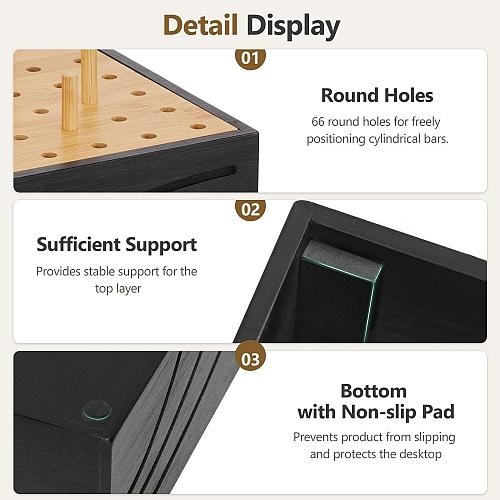 Cozivolife Bamboo Charging Station for Multiple Devices Charger Organizer Des...