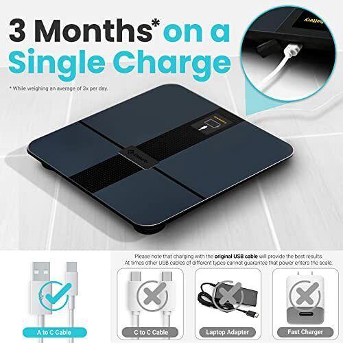 Etekcity Smart Scale for Body Weight Fat FSA HSA Eligible Digital Bathroom We...