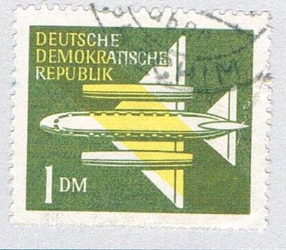 Germany DDR C5 Used Stylised Aeroplane 1 1957 (BP83305)