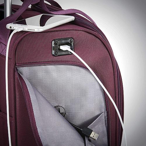 Samsonite Underseat Carry-On Spinner With USB Port Purple One Size