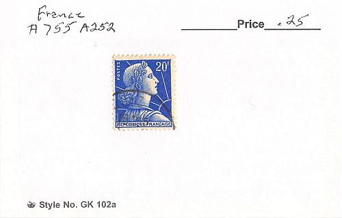 France 755 Used 1955 (SC0_153)