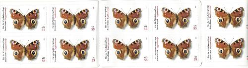 Germany Scott #B963 MNH OG XF 2005 Semi-Postal 55c+25c Butterflies Booklet of 10