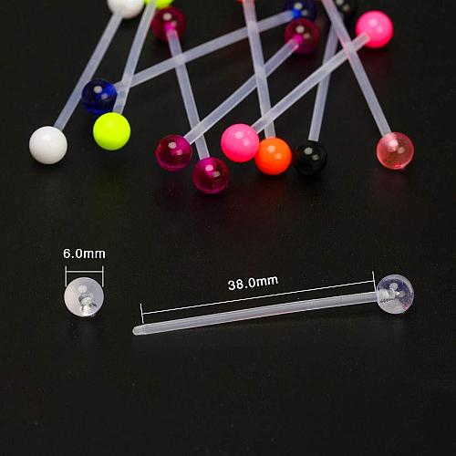 CrazyPiercing 10 Pcs Industrial Barbell Earrings 14G Bioflex Cartilage Earrin...