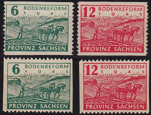 GERMANY Alliiert SBZ [Provinz Sachsen] MiNr 0085-86 B,C ( **/mnh ) [01] Postmeister-Z