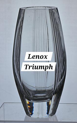 Lenox Cut glass Crystal Triumph large vase Made in USA Signed