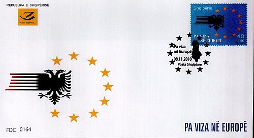 Albania 2010. IN EUROPE WITHOUT VISAS. FDC MNH