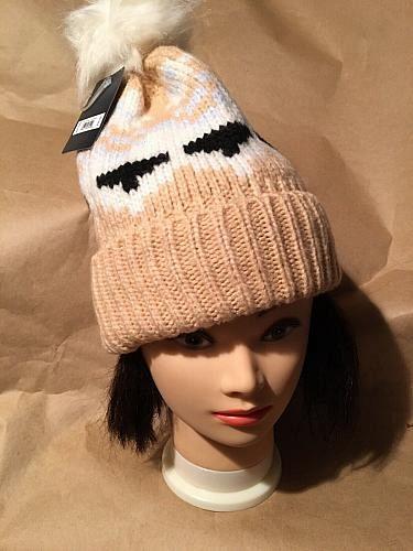Lucky Brand Fair Isle Pompom Beanie NWT