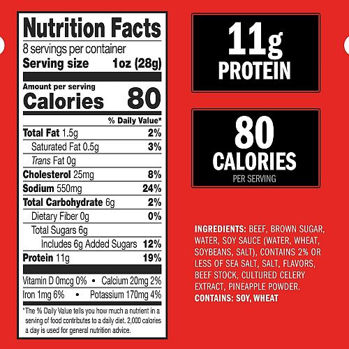 Jack Link's Beef Jerky Teriyaki Half Pounder Large Jerky Bag – Flavorful Meat...