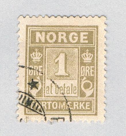 Norway J1 Used Postage Due 1889 CV 2.50 (BP70510)