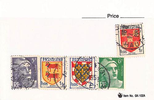 France 5 different of 5 total stamps included (SC0_422)