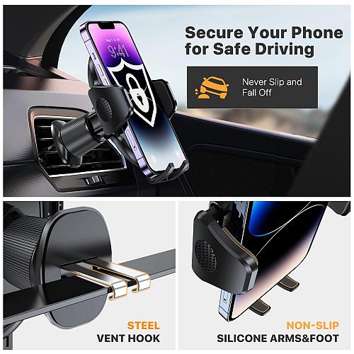 Miracase Phone Holders for Your Car with Metal Hook Clip Air Vent Cell Phone ...