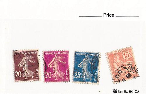 France 4 different of 4 total stamps included (SC0_256)