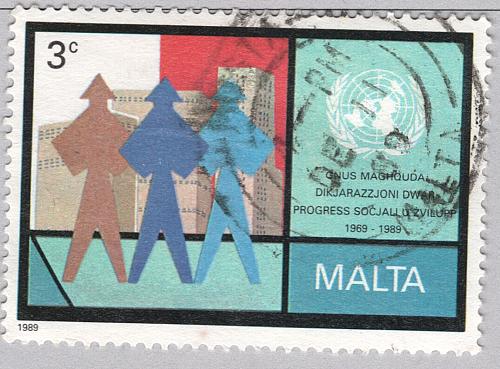 Malta Used UN multi coloured 3 (BP88602)