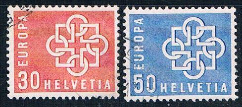 Switzerland 374-75 Used set Europa 1959 (HV0408)+