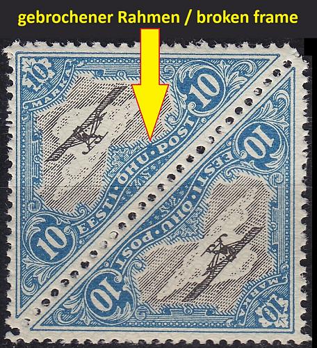 ESTLAND ESTONIA [1924] MiNr 0049 E2 ( **/mnh ) [01] Plattenfehler