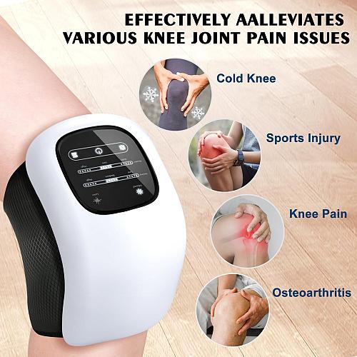 FSA Knee Massager for Pain Relief Cordless Knee Massager with Heat and Vibrat...