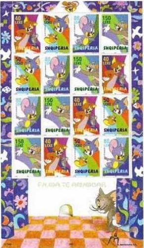 Albania stamps 2005. Animated films - Tom and Jerry. Sheet MNH