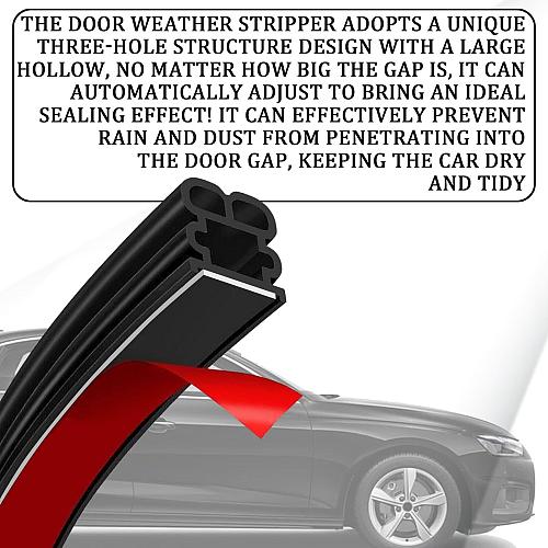 Hirificing Car Door Seal Strip Weather Stripping 32.8Ft Automotive Thickened ...