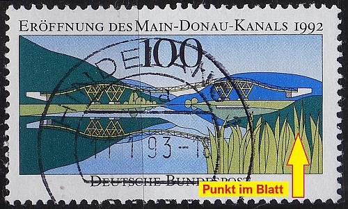 GERMANY BUND [1992] MiNr 1630 F21 ( O/used ) [02] Landschaft Plattenfehler